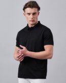 Men’s Solid Black Polo – Indian-Made Quality