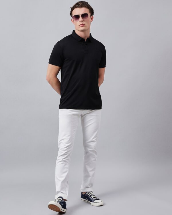 Men’s Solid Black Polo – Indian-Made Quality - Image 3