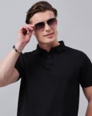 Men’s Solid Black Polo – Indian-Made Quality