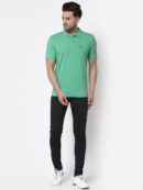 Men's Mint Green Polo T-Shirt – Cotton Blend | Slim Fit Casual Wear