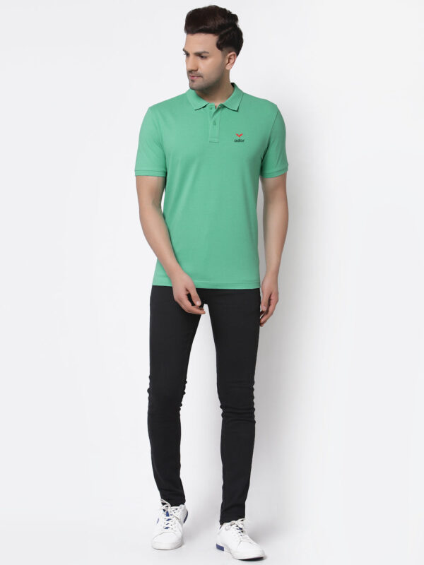 Men's Mint Green Polo T-Shirt – Cotton Blend | Slim Fit Casual Wear