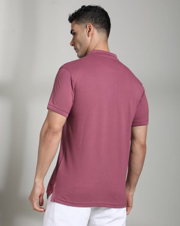 Men’s Dusty Rose Polo Shirt – Smart Casual Comfort - Image 3