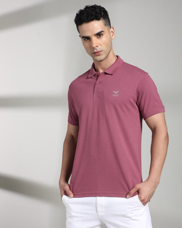 Men’s Dusty Rose Polo Shirt – Smart Casual Comfort